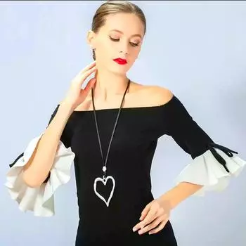 Модное готическое ожерелье в форме сердца для женщин чёрный