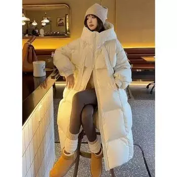 Модное и свободное повседневное длинное пальто с капюшоном для женщин, идеально подходит для зимы S