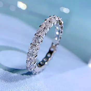 Модное кольцо из белого золота 18 карат с сапфиром и курндом для женщин, подарок на годовщину, стерлинговое серебро 925 пробы, ювелирные изделия 9