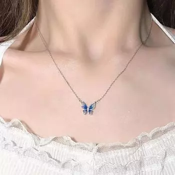 Модное ожерелье, Элегантное ожерелье, Цепочка на ключицу для женщин, Подарки One Size серебряный