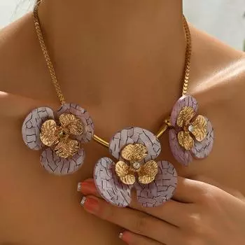 Модное ожерелье с подвеской для женщин фиолетовый