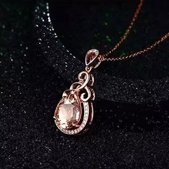 Модное ожерелье с подвеской из кубического циркония цвета шампанского для женщин, изящные ювелирные изделия, высококачественные аксессуары для ежедневного использования 45cm