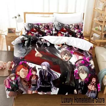 Модные 3DThe Danganronpa комплекты постельного белья пододеяльник с наволочкой Twin Full Queen King постельное белье постельное белье на заказ 70x133cm 2pcs