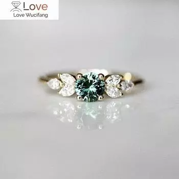 Модные белые и зеленые хрустальные кольца для женщин, вечерние кольца, подарки на День святого Валентина, ювелирные изделия 9 зелёный