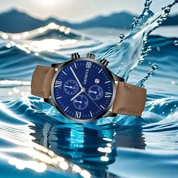 Модные мужские часы Geneva Date Alloy Case из синтетической кожи с аналоговыми кварцевыми спортивными часами для спорта, бега, бизнеса, активного отдыха