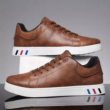 Модные мужские кроссовки, классические кожаные повседневные туфли, на шнуровке, на платформе, вулканизированные туфли для мужчин, на плоской подошве, высококачественные лоферы, Tenis Masculino 39