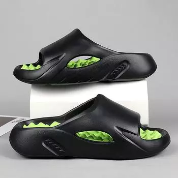 Модные мужские массажные тапочки, сланцы, сандалии для дома и улицы, пляжная повседневная обувь, удобная подошва, мужские тапочки, большой размер 38-47, новые 38-39