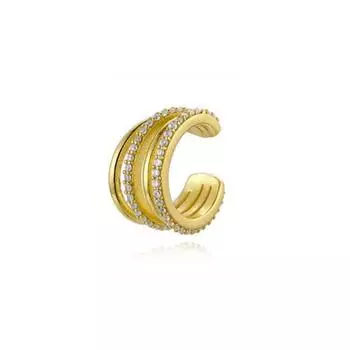 Модные новые многослойные серьги-клипсы S925 Multi-Zircon C-образной формы Серьги Серьги