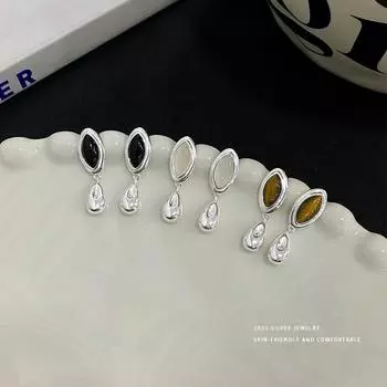 Модные овальные серьги-капли, женские многофункциональные персонализированные серьги