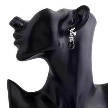 Модные серьги Beanty Alloy flash Lady Super Women Fashion 1 пара 1,1*4 см Mystical Jewelry Jewelry Стразы Серьги-подвески 1.1*4cm