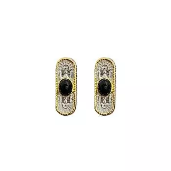 Модные серьги бренда Black Agate для женщин, красивый ретро-стиль высокого класса