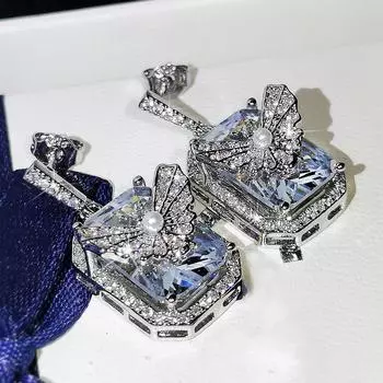 Модные серьги-капли из стерлингового серебра 925 пробы 3aaa с кубическим цирконом для женщин, серебряные ювелирные изделия 925 пробы, Bizuteria, драгоценный камень, коробка с гранатами для девочек серебряный