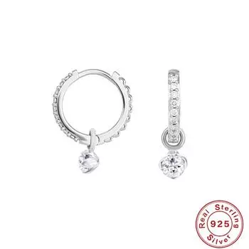 Модные серьги-подвески Love из стерлингового серебра S925 с несколькими бриллиантами и цирконами 925 Silver
