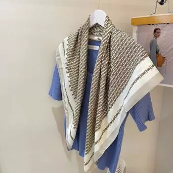 Модные шали и накидки, женский платок-бандана, квадратный платок 90 см, шелковые шарфы-хиджабы