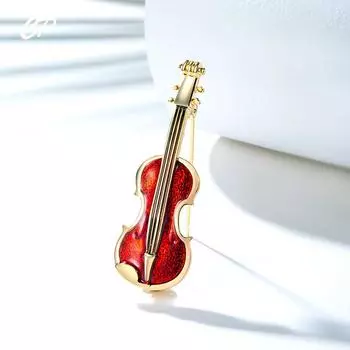 Модные шпильки для скрипки, броши в стиле панк с кристаллами и стразами, музыкальные инструменты, брошь, булавка, ювелирные аксессуары