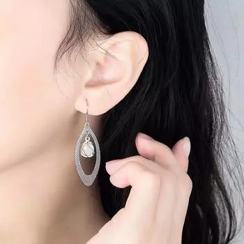 Модные супер фея опаловые висячие серьги средней длины с кисточками корейские элегантные серьги женские персонализированные модные серьги-подвески