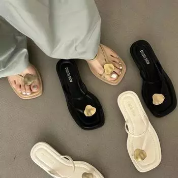 Модные тапочки женские летние новые однотонные шлепанцы для отдыха на открытом воздухе модные туфли на плоской подошве повседневные нескользящие сандалии женские пляжные мюли шлепанцы на платформе 35 абрикосовый