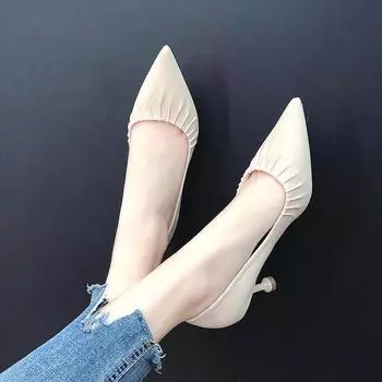 Модные туфли на высоком каблуке на каблуке розовые туфли-лодочки Stilito с острым носком черные туфли для женщин 2024 женская летняя обувь нескользящая быстрая доставка F 34