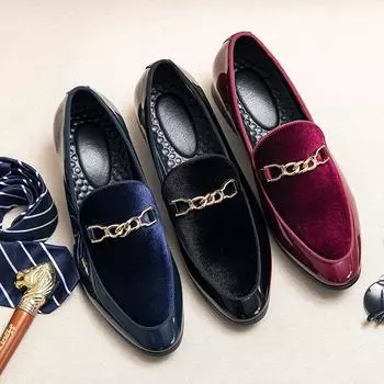 Модные удобные кожаные замшевые туфли Lazy Shoes для мужчин, элегантные итальянские туфли для вечеринок 2024 года, горячая распродажа, классические туфли Lofer, мужская модная клубная обувь 38 чёрный