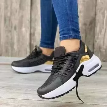 модные женские кроссовки Tenis на платформе повседневная обувь для женщин новые удобные сетчатые противоскользящие кроссовки для бега больших размеров Zapatillas De Mujer 36 серый