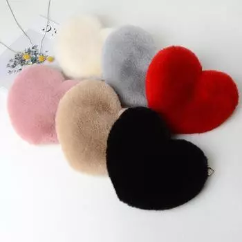 Модные женские сумки в форме сердца, милые сумки из искусственного меха Kawaii, сумки через плечо, кошелек, плюшевая сумка на цепочке, женская сумка