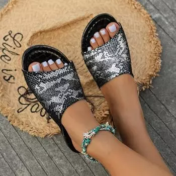 Модные женские тапочки, новые дизайнерские летние шлепанцы Serpentine Flat, женские модные шлепанцы для отдыха на природе, пляжные шлепанцы, повседневная обувь, размер плюс 43 35