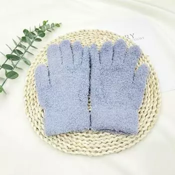 Модные зимние перчатки с пятью пальцами Теплые перчатки, защищающие от холода Женские перчатки для активного отдыха Велосипедные перчатки однотонные 1 Pair