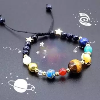 Модный браслет Galaxy Woven с солнечными планетами