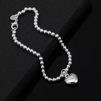 Модный браслет Love с серебром 925 пробы диаметром 4 мм для девочек