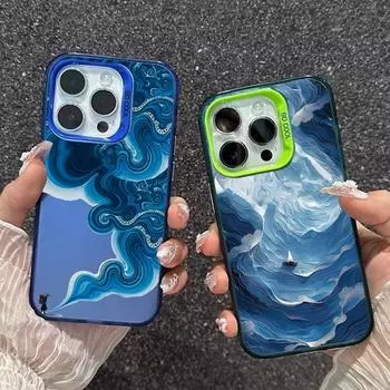 Модный чехол Cloud для iPhone 16 Samsung A55 A35 M35 S24 FE Xiaomi Redmi Note 13 Pro 14C Huawei Honor 200 противоударный чехол-бампер для телефона с защитой от царапин Samsung A54 5G