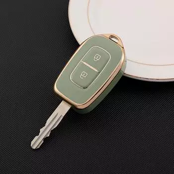 Модный чехол для дистанционного ключа из ТПУ для Renault Duster Sandero Logan Clio Captur Laguna Scen 2 кнопки, аксессуары без ключа красный