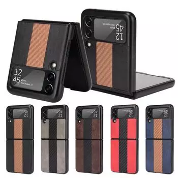 Модный чехол для Samsung Galaxy Z Flip 3, антидетонационный роскошный кожаный чехол для Flip3