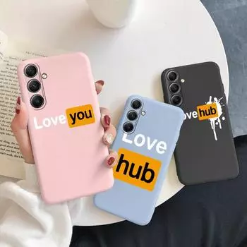 Модный чехол для телефона для пары iPhone Samsung A55 S24 S25 M35 A16 Xiaomi Redmi Note 13 Pro 14C Huawei Honor Realme противоударный матовый чехол с защитой от царапин Samsung Galaxy S9 Plus синий