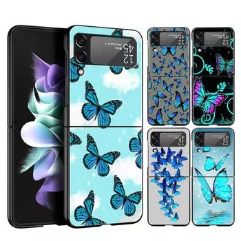 Модный чехол для телефона с милой бабочкой для Samsung Galaxy Z Flip3 Flip4 Flip5, жесткий складной чехол для Z Flip 3 Flip 5 4 5G Galaxy Z Flip 3