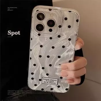 Модный чехол для телефона Wave Point Cartoon для iPhone 15 Pro Max 11 12 13 14 Pro Max из мягкой пряжи IMD For iPhone 11