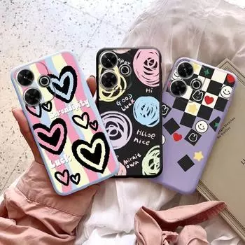 Модный чехол с граффити для iPhone Samsung A55 S24 M35 Xiaomi Redmi Note 13 Pro 14C Huawei Honor Realme, противоударный бампер для телефона, матовый чехол с защитой от царапин Samsung Galaxy S9 Plus фиолетовый