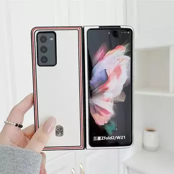 Модный чехол с именем личи для Samsung Galaxy Z Fold 2 W21, противоударный роскошный кожаный чехол + чехлы для ПК Fold2