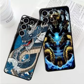 Модный чехол с китайским тигром и драконом для Samsung Galaxy S22 Plus S8 S7 S10e S20 Fe S10 S9 S21 S23 Ultra 5g, силиконовый чехол Funda Samsung S23 5G
