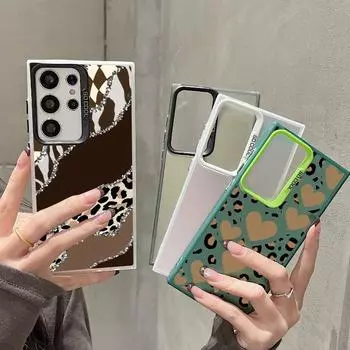 Модный чехол с леопардовым принтом для iPhone 16 Samsung A55 A35 M35 S24 Xiaomi Redmi Note 13 Pro 14C Huawei Honor 200, противоударный чехол-бампер с защитой от царапин Samsung A54 5G