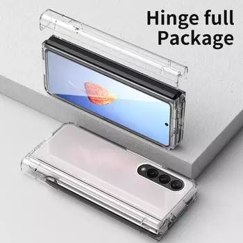 Модный чехол с полным защитным держателем S Pen для Samsung Galaxy Z Fold4 5G Fold 4 Fold3 Fold2 Fold 2 3 Zfold4, чехлы из закаленного стекла for Samsung Z Fold 4