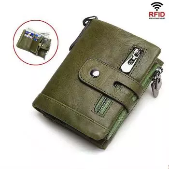 Модный кожаный RFID-кошелек, многофункциональный флип-кошелек, держатель для наличных, мужской карманный кошелек