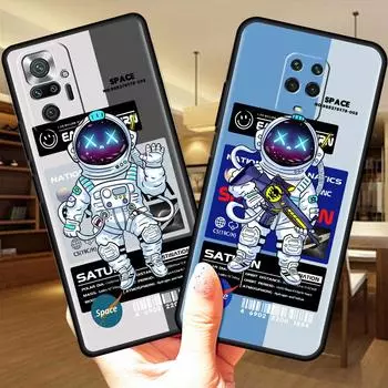 Модный крутой чехол-астронавт для Xiaomi Redmi Note 11 10 9 Pro K40 10S 9S 9A 9C 9T 8 8T 7 11T роскошный силиконовый чехол-бампер для телефона Redmi 8