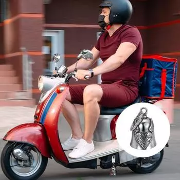 Модный кулон Lucky Bell в форме сердца, крыла мотоцикла, колокольчик для мужчин, мотоцикл, панк-рок, экзорцизм, ювелирные изделия серебряный