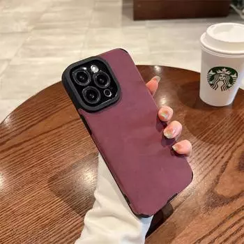 Модный матовый кожаный силиконовый чехол для iPhone 14 Plus 12 13 Mini 11 15 Pro Max 7 8 SE XR X XS, защита объектива, противоударный чехол For iPhone 12