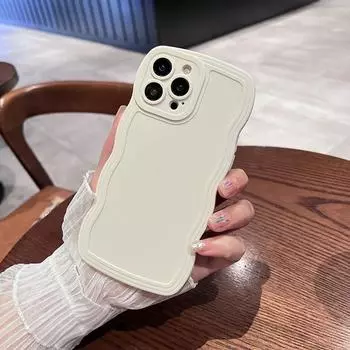 Модный однотонный волнистый чехол для телефона iPhone 15 14 13 12 11 Pro Max 14 Plus XS Max X XR 7 8 Plus противоударный чехол-бампер For iPhone 15Pro Max