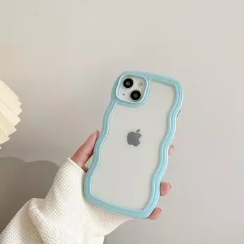 Модный прозрачный волнистый чехол для iPhone 11 12 13 14 15 Pro Max 7 8 Plus X XR XS противоударный чехол-бампер Capa Aesthetic For iPhone 15Pro Max