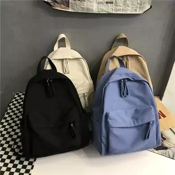 Модный рюкзак из холста для женщин, рюкзак с защитой от кражи, школьная сумка для девочек-подростков, школьный рюкзак для женщин чёрный
