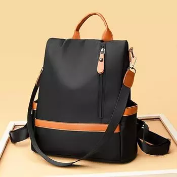 Модный рюкзак с защитой от кражи, школьный рюкзак Preppy College, женский повседневный рюкзак для путешествий и поездок на работу чёрный