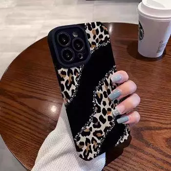 Модный силиконовый чехол с леопардовым принтом для iPhone 13 14 11 12 15 Pro Max Mini SE 7 8 Plus X XS XR, мягкий противоударный полный чехол For iPhone 12 Mini