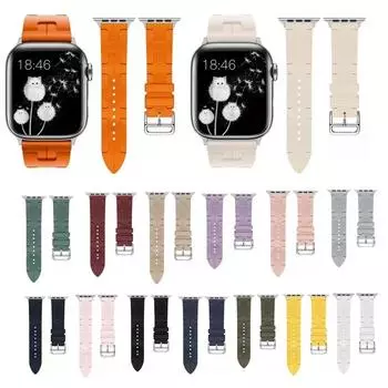 Модный силиконовый ремешок с пряжкой для Apple Watch Series Ultra 9, 8, 7, 6, 5, 4, 3, 2 Se, водонепроницаемый ремешок для часов для IWatch 41 мм, 45 мм, 49 мм, 40 мм, 44 мм, аксессуары 38 40 41mm белый